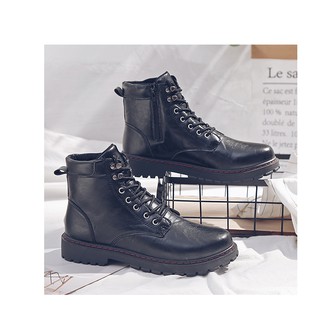 GIÀY BOOTS NAM ĐẾ KẾP CÓ KHÓA KÉO CAO CẤP HÀN QUỐC 2018 Martin boots Korean trend