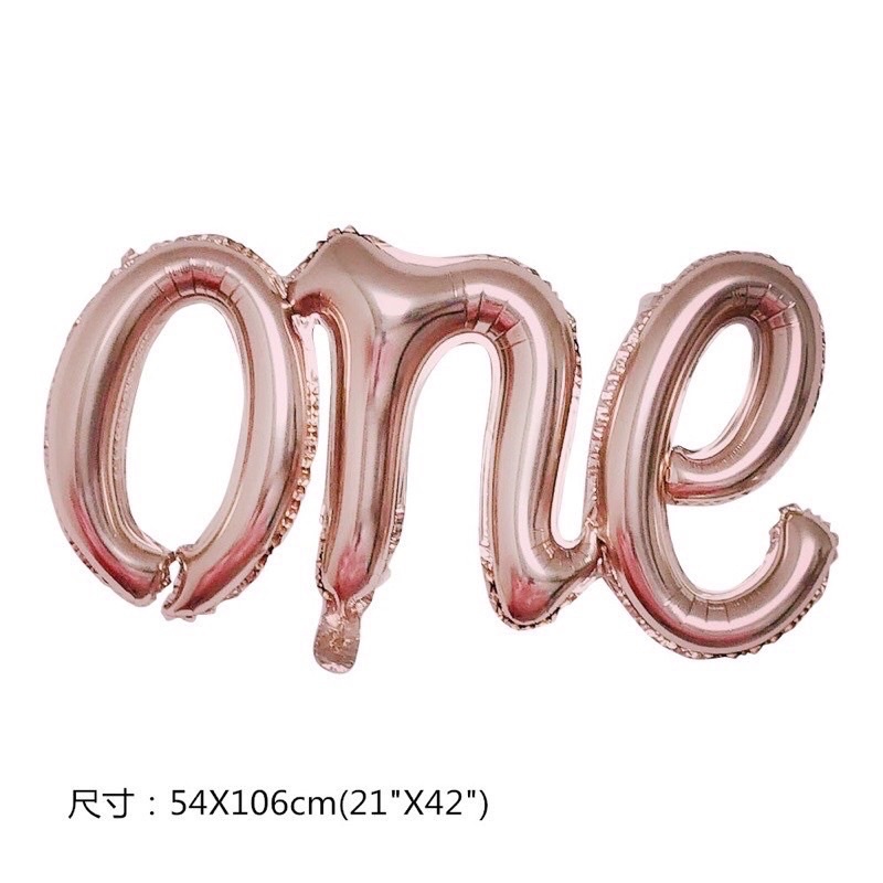 Bong bóng chữ One-Bạc,Vàng,Hồng-trang trí sinh nhật cho bétrai và gái