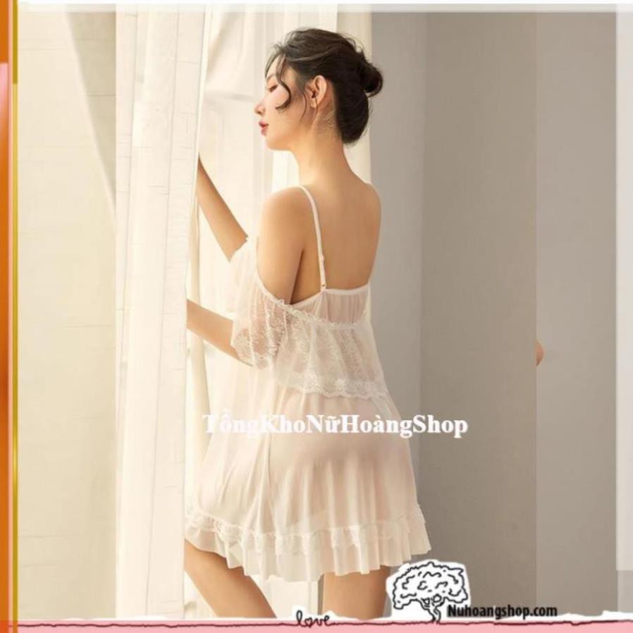 [ Chất Đẹp - Form Chuẩn]❤HOT 2021 ❤ váy ngủ thun lưới ren -đầm ngủ sexy cao cấp B1040 | BigBuy360 - bigbuy360.vn