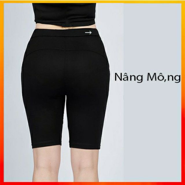 Quần legging lửng ngố đùi nữ nâng mông thể thao biker thái SIÊU HOT GYGA