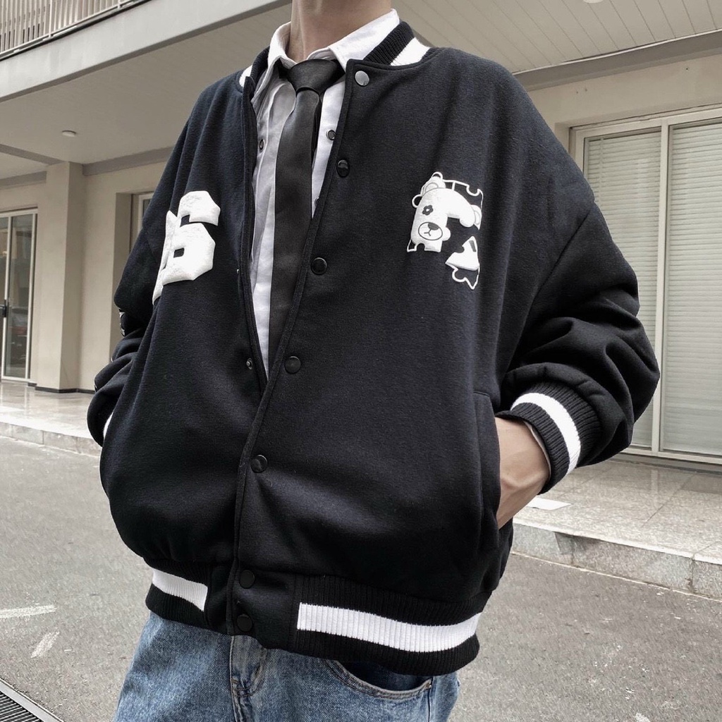 Áo Khoác Nỉ/ Áo Varsity Jacket Phối Số 26 TRAP Form Rộng Basic Nam Nữ Unisex Phong Cách Hàn Quốc Ulzzang XÙ