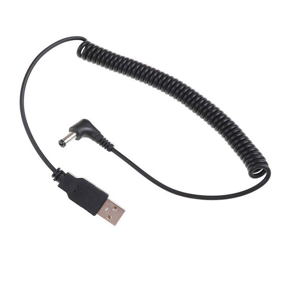 [COD] 1.5M Extension Cable 5.5x2.1mm Adapter Cable Spring Cable Connector Spring Wire L-shaped Right Angle Black Male To 5V DC Power USB Cable Charging Adapter/Multicolor