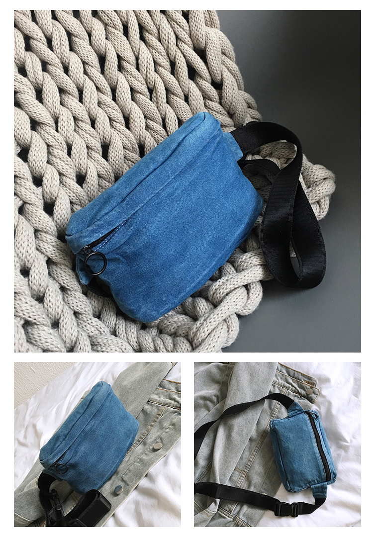 Túi vải jean đeo hông trẻ trung cá tính tiện dụng Lajeen by Ecobabo