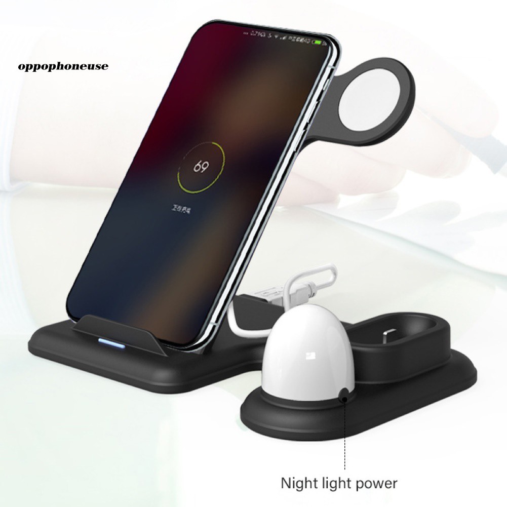 【OPHE】3-in-1 LED Wireless Qi Charging Dock Station Cradle Phone Watch Earphone Charger