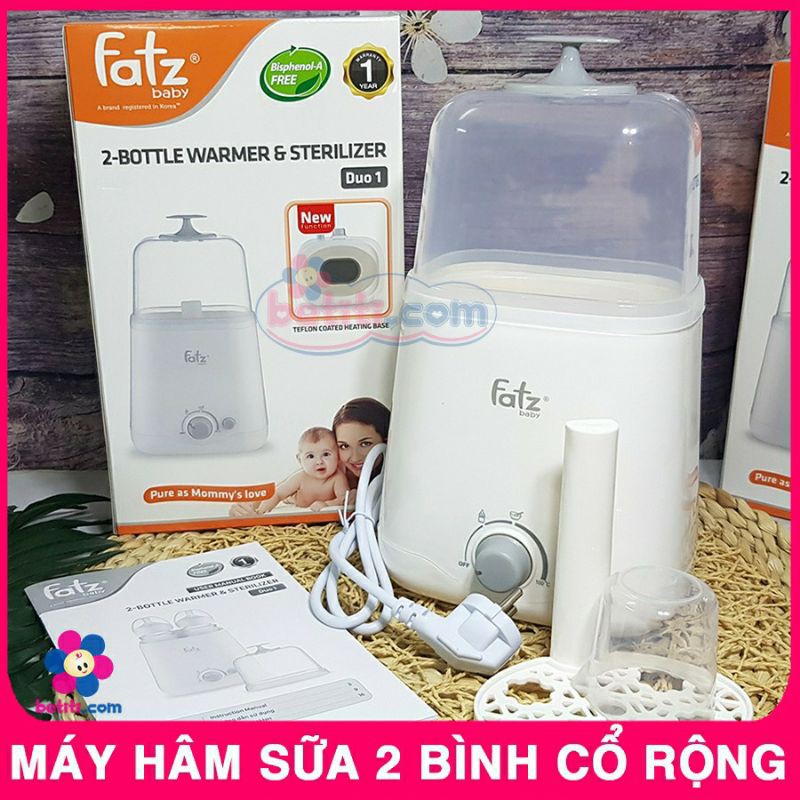 MÁY HÂM SỮA 2 BÌNH CỔ RỘNG THẾ HỆ MỚI FATZ FATZBABY FB3012SL (Công nghệ Korea)