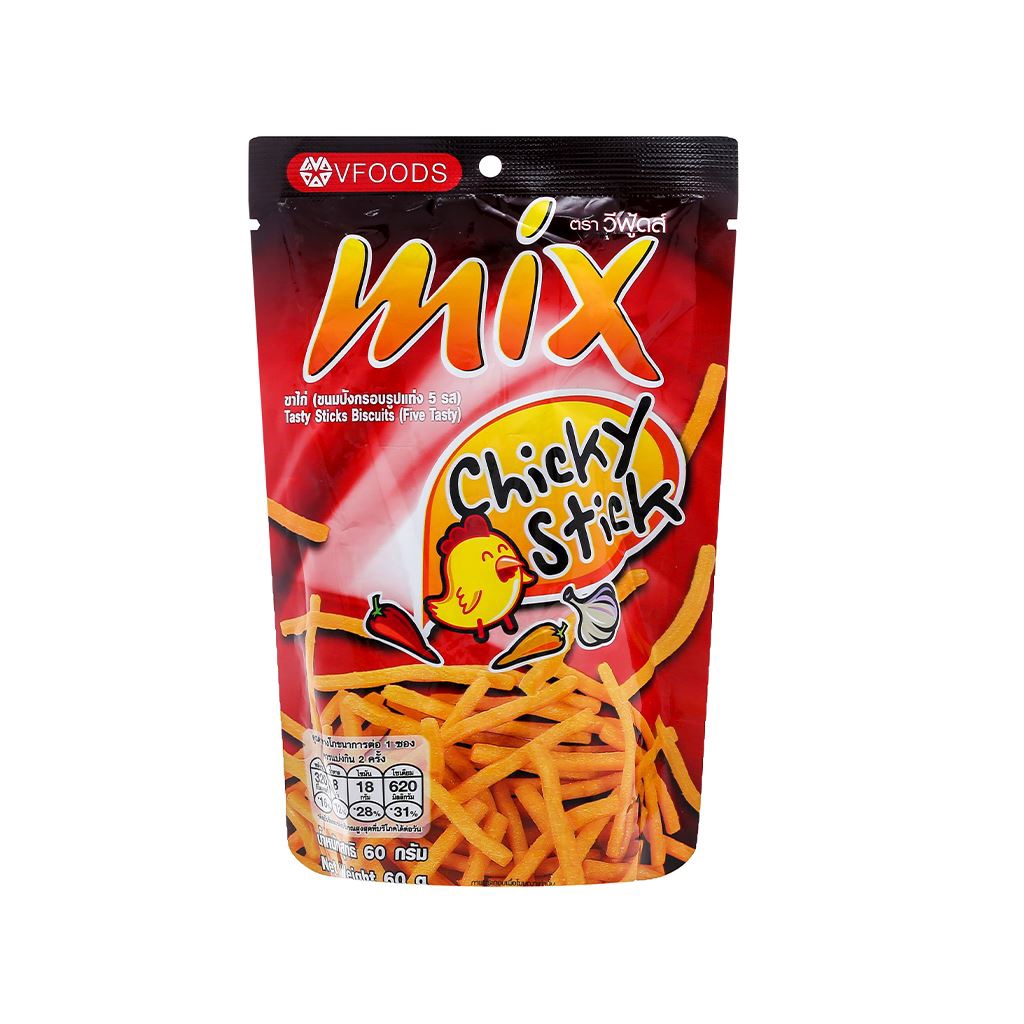 Bánh Que Cọng Mix Thái Lan Vị Gà TỏiI Cay Chicky Sticks