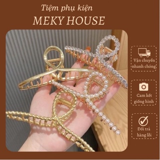 Kẹp tóc kim loại càng cua Hàn Quốc hot trend nhiều kiểu sáng sang chảnh