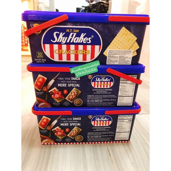 BÁNH ĂN KIÊNG SKY FLAKES HỘP LỚN 800g