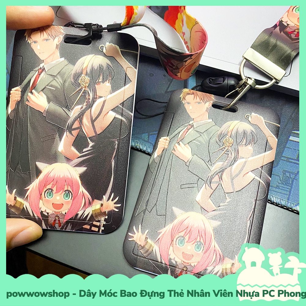 [Sẵn VN - Hỏa Tốc] Dây Móc Bao Đựng Thẻ Nhân Viên Nhựa PC Phong Cách Anime Manga Sp X Family