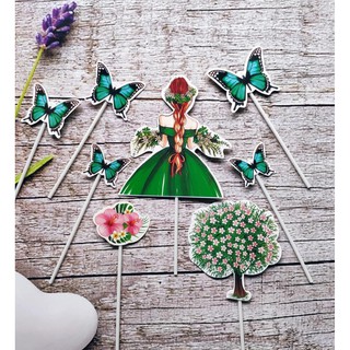 [FREESHIP❤️] Xanh - Set Cắm Giấy - Cô Gái