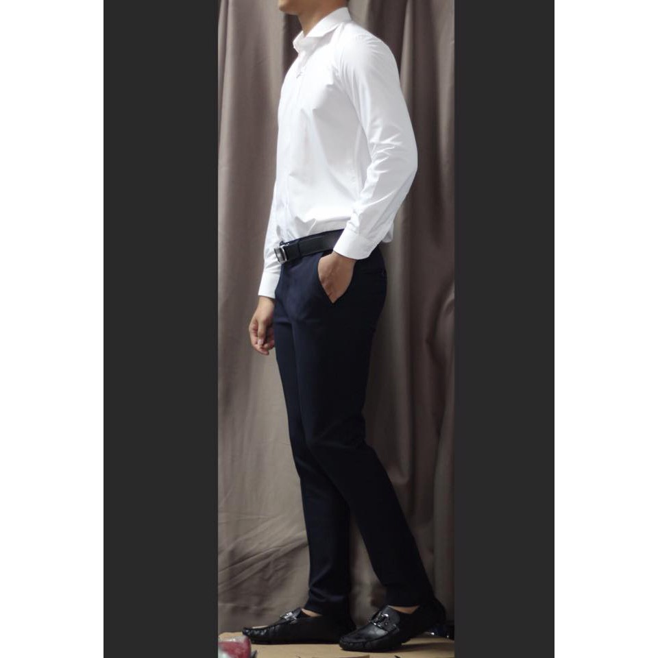 Quần âu nam màu đen chất vải mềm kiểu dáng SLIM phù hợp cho nam | BigBuy360 - bigbuy360.vn