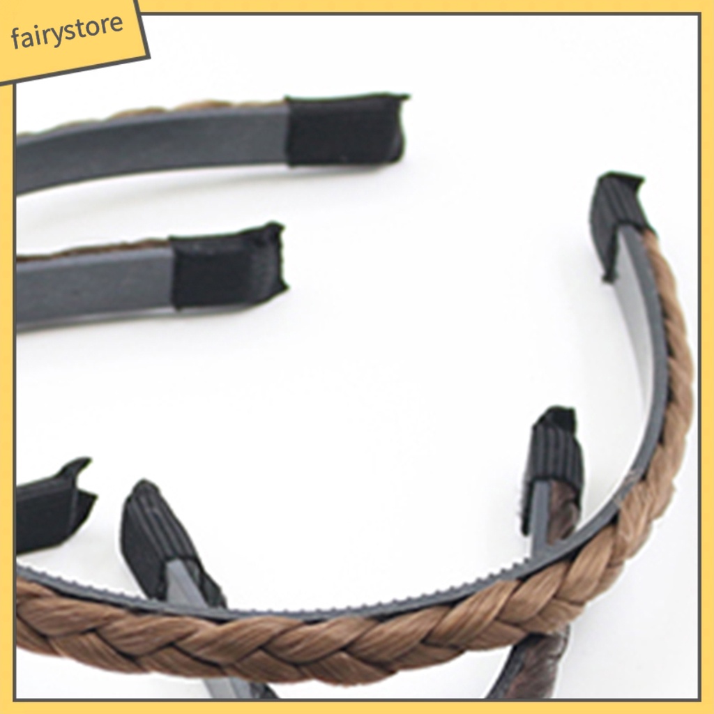 Băng Đô Cài Tóc Giả Bằng Sợi Tổng Hợp Màu Trơn Thời Trang Dự Tiệc