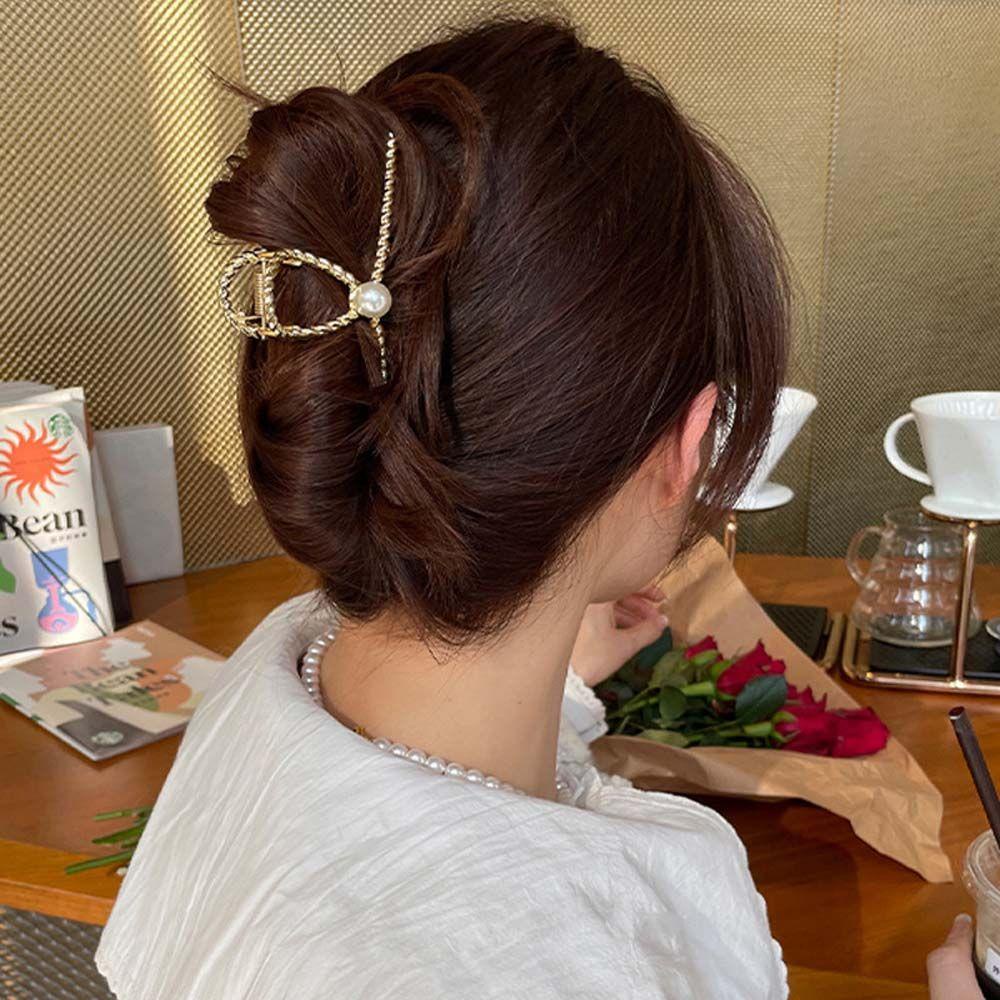 Kẹp Tóc Kim Loại Kiểu Dáng Đơn Giản Dễ Phối Đồ