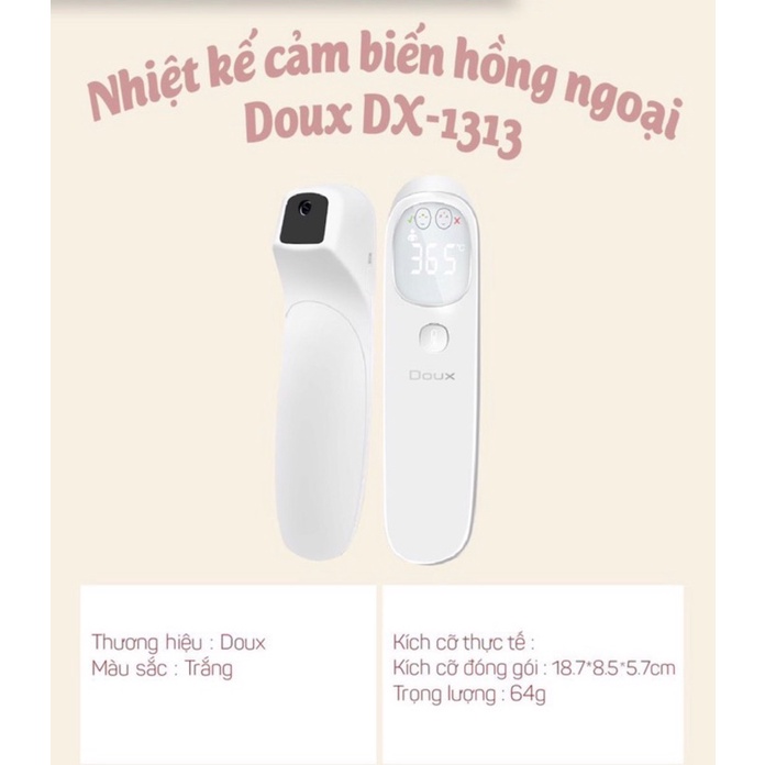 Doux - Nhiệt kế cảm biến hồng ngoại DX1313