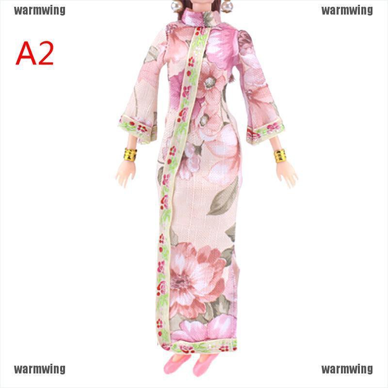 Áo đầm cho búp bê phong cách Trung Hoa