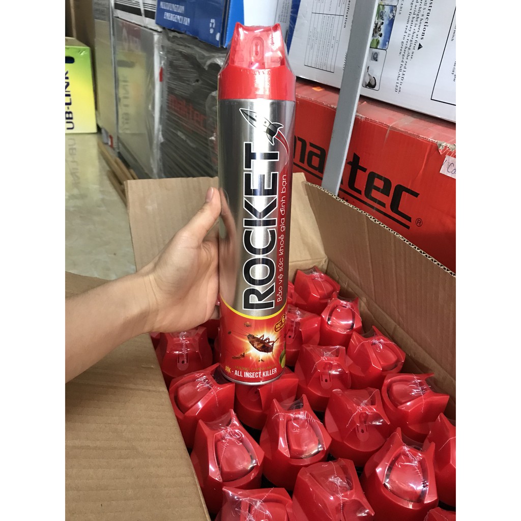 Xịt muỗi, Xịt côn trùng Rocket AIK hương chanh 660ml