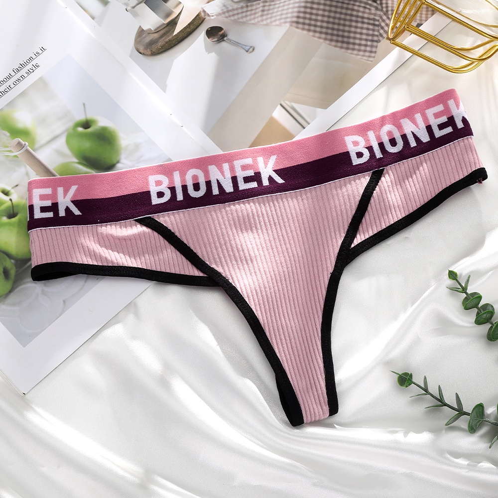 Quần Lót Levao Bằng Cotton Lưng Thấp In Chữ Gợi Cảm Cho Nữ