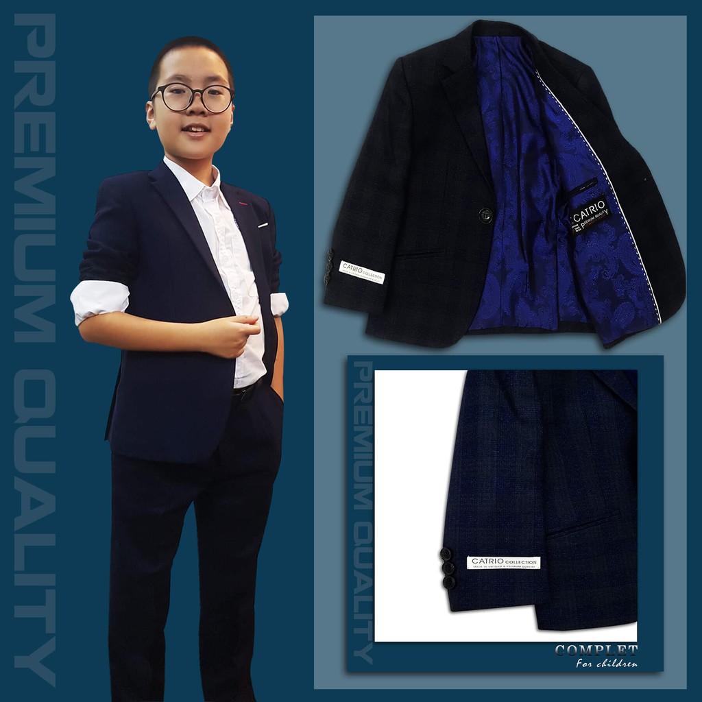 BỘ VEST BÉ TRAI CATRIO ACT681 CHO TRẺ EM TỪ 2 ĐẾN 8 TUỔI (11KG ĐẾN 26KG) LÀ QUẦN ÁO COMPLET VESTON TRẺ EM CATRIO 2021