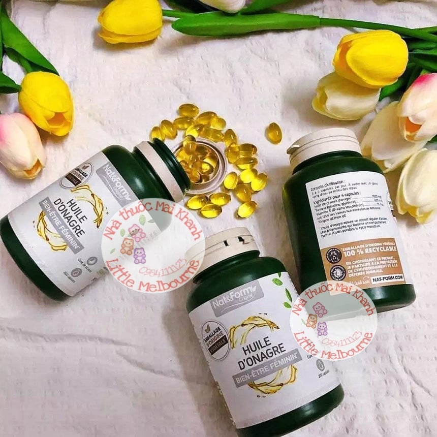 Tinh Dầu Hoa Anh Thảo Hữu Cơ Pháp NAT & FORM 200 viên