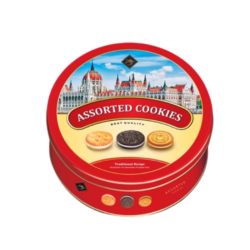BÁNH QUY LUCKYSUN ASSORTED COOKIES HỘP THIẾC 110G
