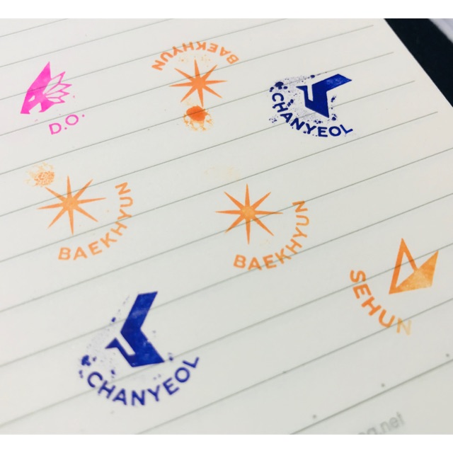 EXO stamp// con dấu - Tên thành viên