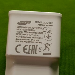 Sạc Samsung Note3, S5 [ 5.3V - 2A] Chính Hãng