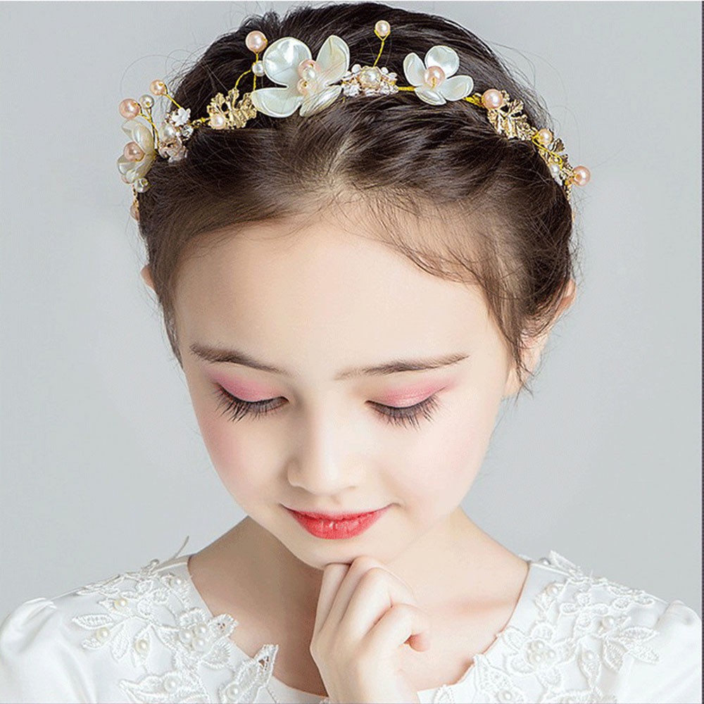 Vương miện cô dâu mạ vàng đính đá giả kim cương