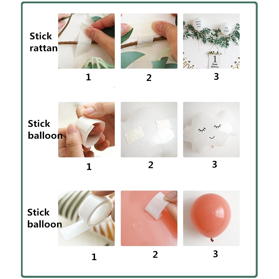 Set bóng trang trí sinh nhật Handmade tại nhà kiểu Hàn Quốc [Tặng kèm BƠM + KEO DÁN]