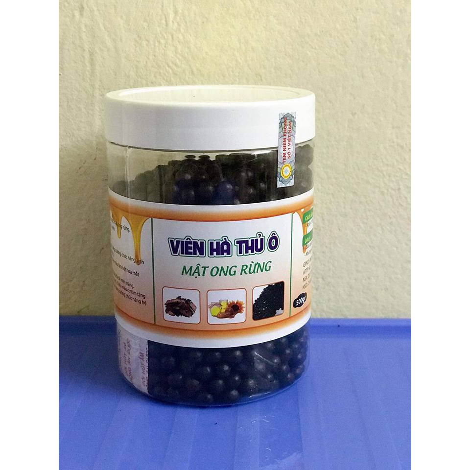 Viên Hà Thủ ô mật ong rừng - có mã vạch $ giấy ATTP - hũ 500gram