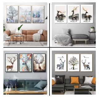 Tranh treo tường phòng khách tráng gương decor có khung, tranh canvas treo tường có khung molazi.