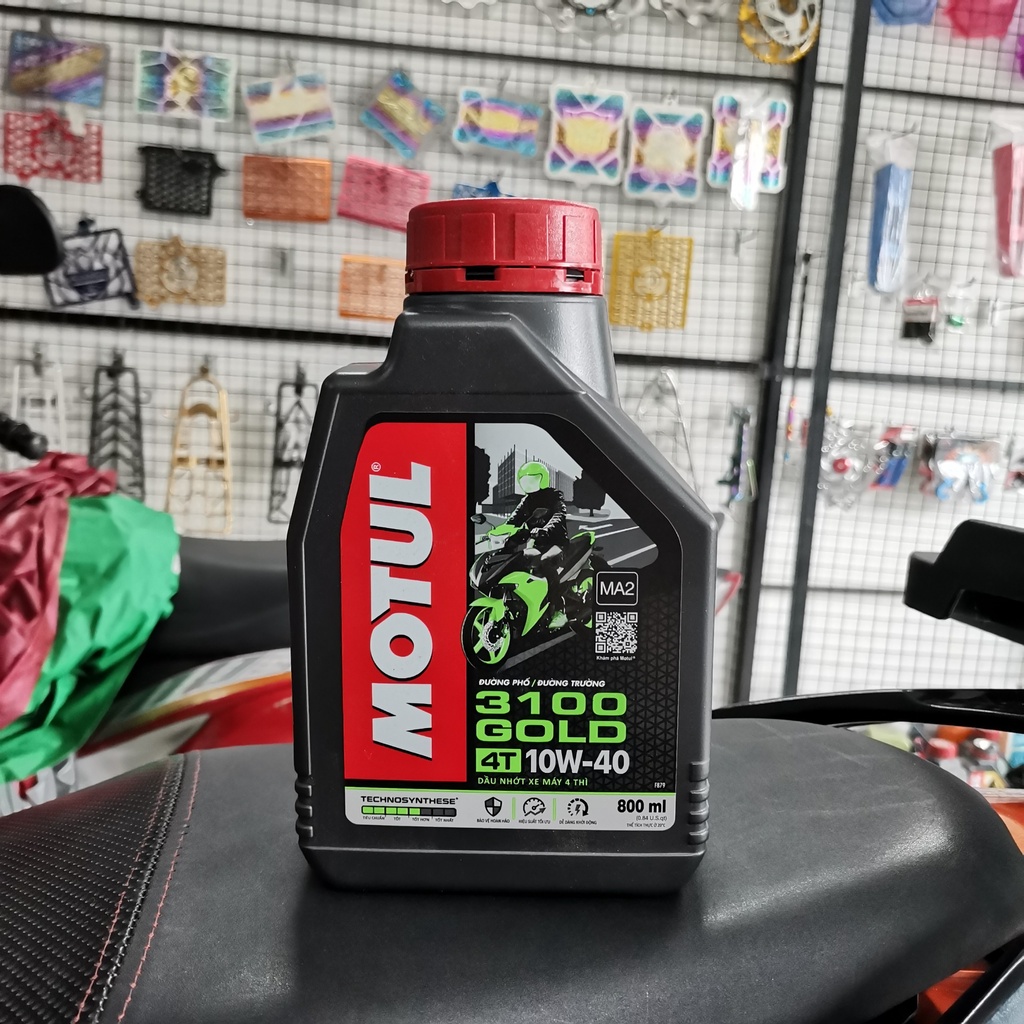 Nhớt motul cho xe máy xe số 3100 Gold 10W40 dung tích 800ml hàng chính hãng