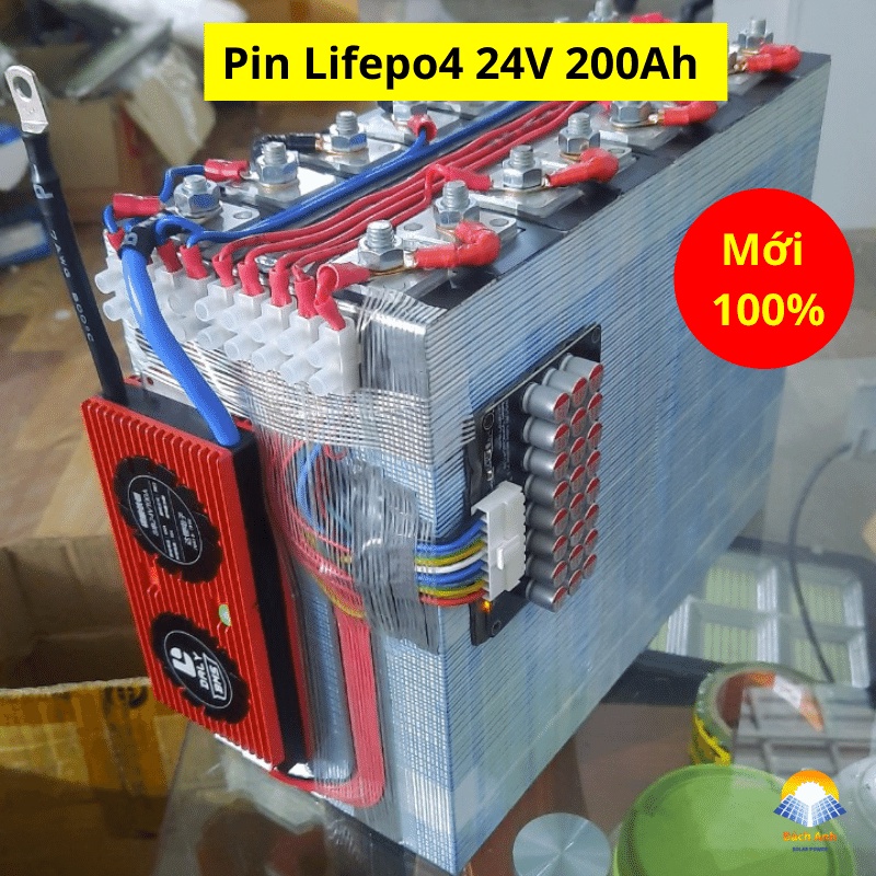 Pin lưu trữ Lifepo4 12v, 24V 100Ah, 200Ah