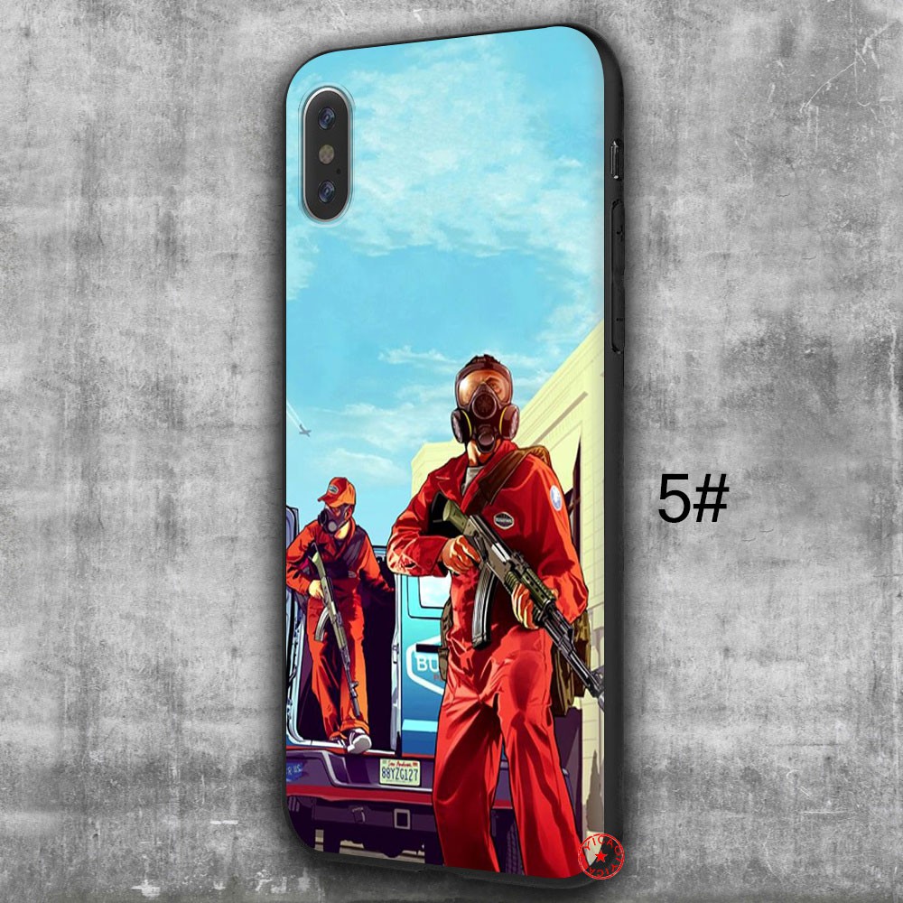 Ốp Điện Thoại Silicon Mềm Hình Gta V Cho Iphone Xs Max Xr 10x5 5s 6 6s 7 8 Plus 83sa