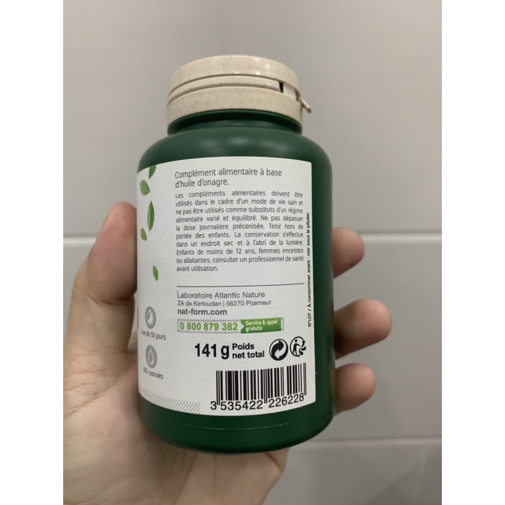 Tinh dầu hoa anh thảo Nat &Form Huiled'onagre-200 viên hàng pháp | BigBuy360 - bigbuy360.vn