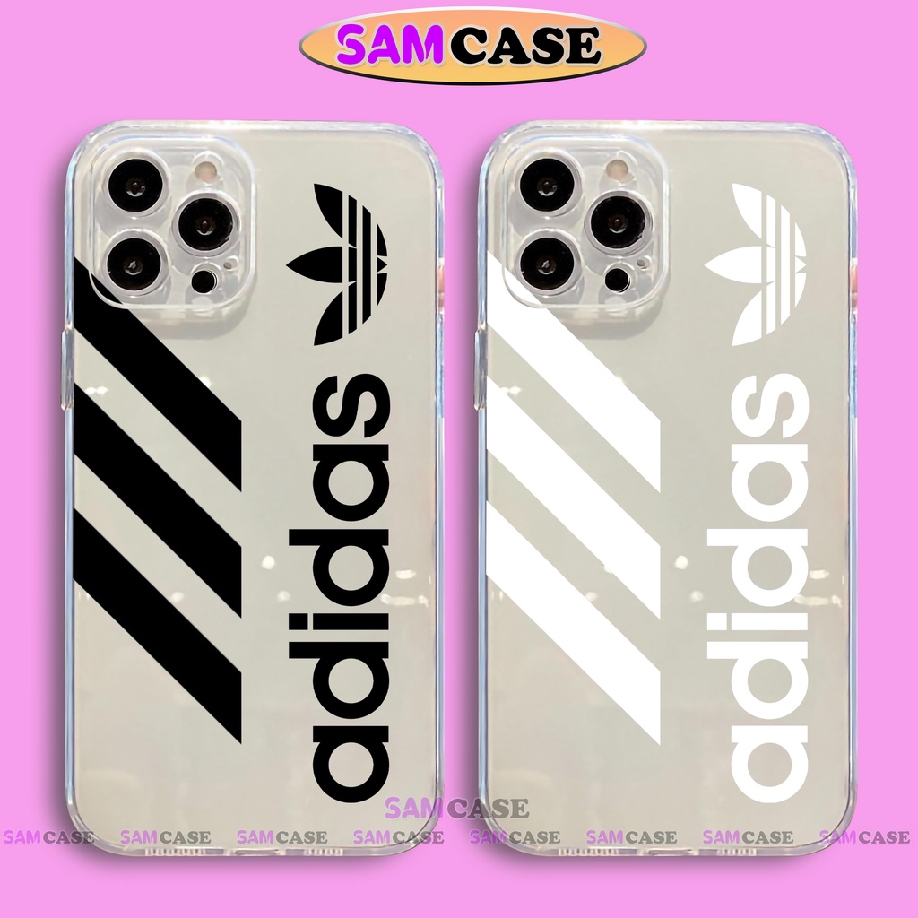 Ốp lưng iPhone Adidas cạnh vuông chống sốc silicon trong suốt dẻo bvc cho ip 6/6s/7/8/X/XS/XR/11/12/13/14 Pro Plus Max