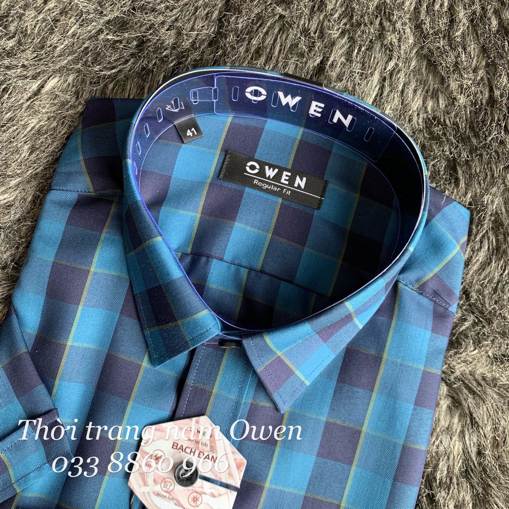 OWEN - Aó sơ mi ngắn tay nam Owen REGULAR FIT vải sợi bạch đàn siêu mềm mịn 22697