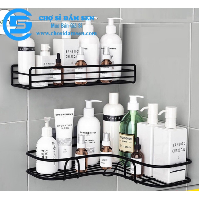 Kệ Thép không gỉ đa năng chữ nhật dán tường, kệ nhà tắm, nhà bếp tiện dụng.  G355-KesatNT-HCN