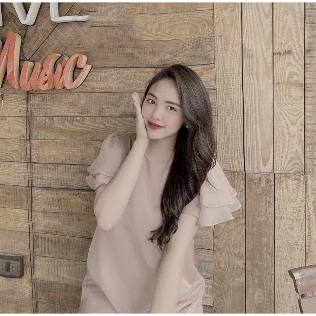 Đầm Bầu Mùa Hè Chất Voan 2 Lớp,Váy Bầu Thiết Kế Công Sở Dự Tiệc Đi Chơi A021 Lin Store66