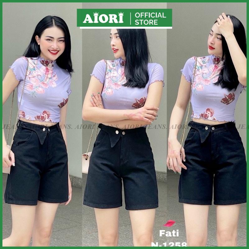 Quần Jeans Nữ Quần Ngố Lửng Ống Rộng Dáng Chữ A Lưng Cao 4 Nút Vải Cực Xịn, Chất Jeans Cotton Thoáng Mát, Mềm Mịn