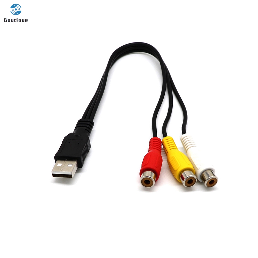 Cáp Chuyển Đổi Usb Sang 3 Cổng Rca Cho Hdtv Tv