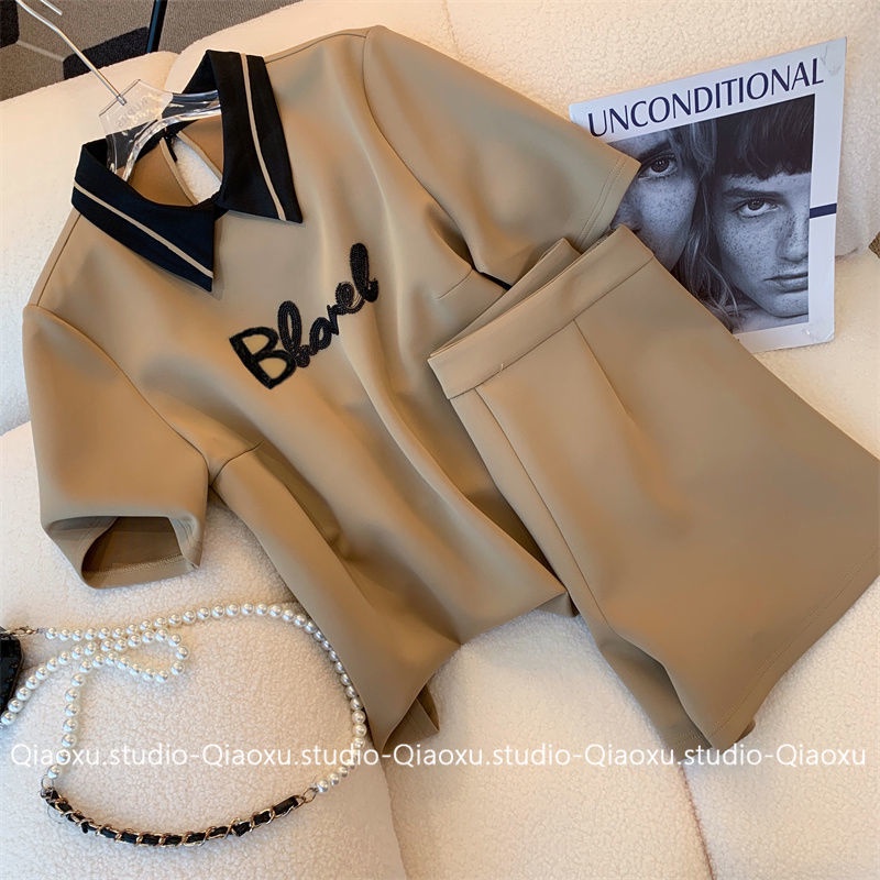 Bộ Trang Phục Hai Mảnh Gồm Áo Tay Ngắn Và Quần Ngắn Phong Cách Phương Tây Thời Trang Mùa Hè Hàng Mới Dành Cho Nữ 2022