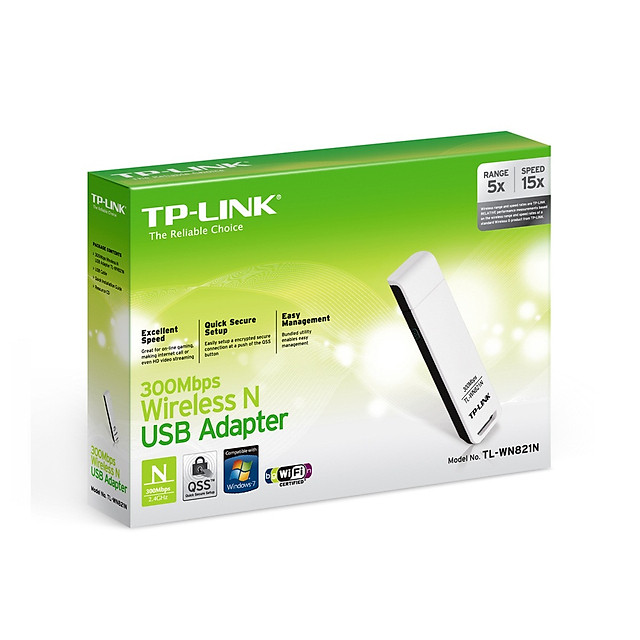 TP-Link TL-WN821N - USB Wifi Chuẩn N Tốc Độ 300Mbps - Hàng Chính Hãng