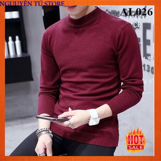 Áo len cổ lọ màu đỏ siêu ấm đẹp phong cách hàn quốc