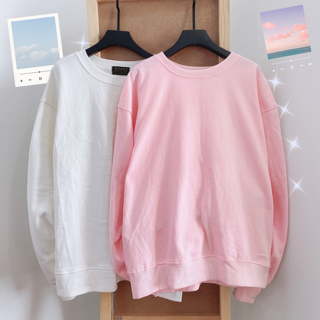 Áo Nỉ sweater trơn YAYSHOP unisex nam nữ chất nỉ cotton mềm mịn nhiều màu | WebRaoVat - webraovat.net.vn