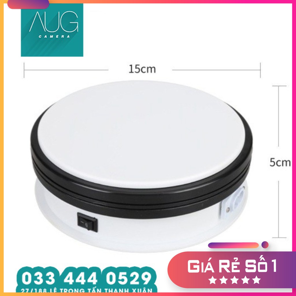 [SALE] Bàn xoay chụp sản phẩm 360 độ đường kính 15cm, Chịu tải 10kg - AUG Camera Hà Nội - Camera & Decor Hà Nội