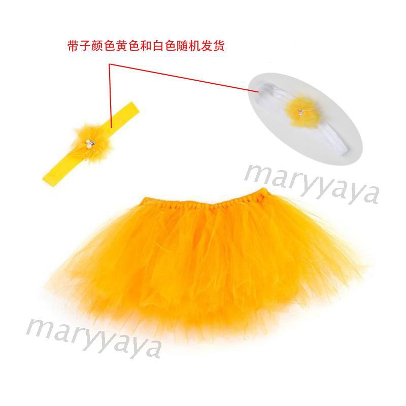 Set Chân Váy Tutu Và Băng Đô Cài Tóc Phối Hoa Phụ Kiện Chụp Hình Cho Bé Gái