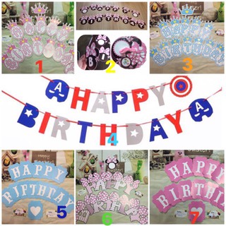 THANH LÝ NGHỈ BÁN - ( tặng kèm dây treo ) 20 mẫu dải 13 chữ HAPPY BIRTH DAY trang trí sinh nhật