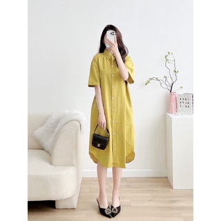 váy sơ mi dáng dài nhiều màu