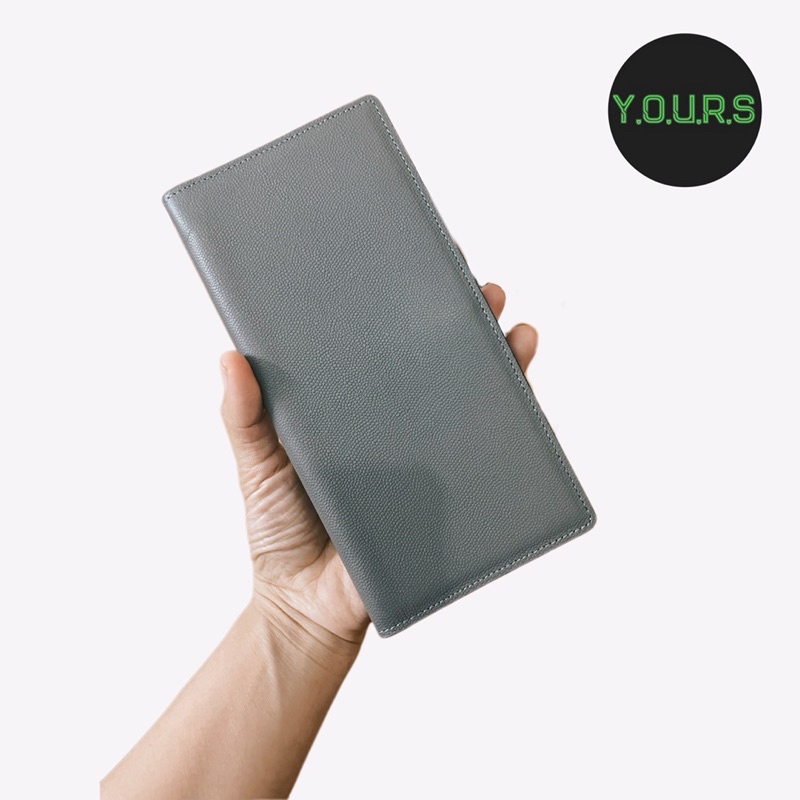 Ví nữ gập dáng dài da bò saffiano nhiều ngăn đựng thẻ YOURS
