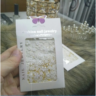 Set charm hoa nhí mix bi gắn móng